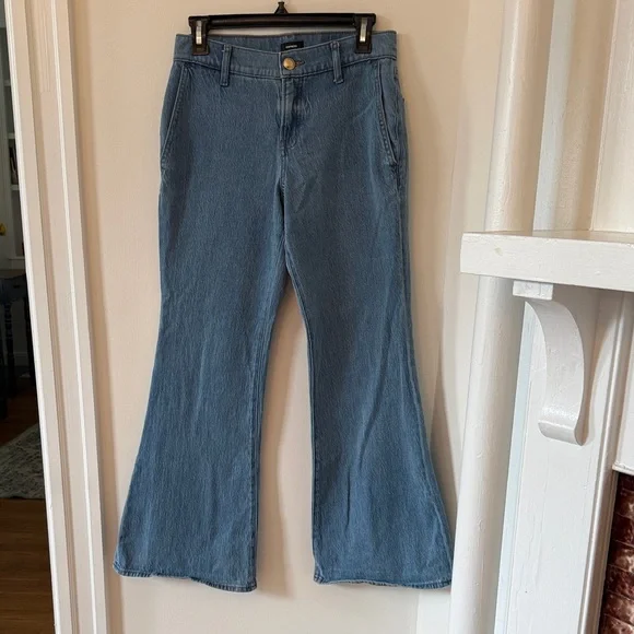 Express Blue Flare & Wide Leg Jeans - Picture 9 of 10